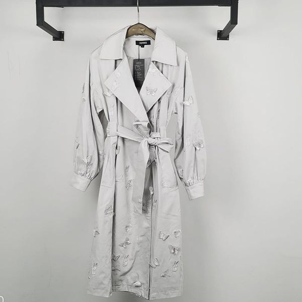 women's trench coats jingtian's same clothing 2021 spring and autumn style bubble sleeve bandage medium length butterfly windbreak, Tan;black
women's trench coats jingtian's same clothing 2021 spring and autumn style bubble sleeve bandage medium length butterfly windbreak, Tan;black
