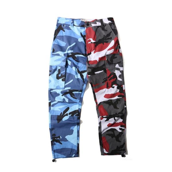 men's pants two tone camo mens nice casual cotton hip hop patchwork camouflage military tide trouser multi male pockets, Black
men's pants two tone camo mens nice casual cotton hip hop patchwork camouflage military tide trouser multi male pockets, Black