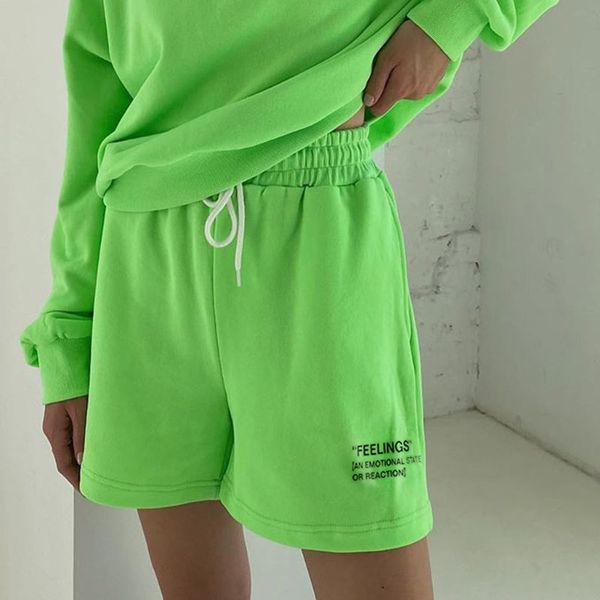 casual womens personality fluorescent solid letter printing loose o-neck long sleeve sweater / shorts sportwear girl set, White;black
casual womens personality fluorescent solid letter printing loose o-neck long sleeve sweater / shorts sportwear girl set, White;black