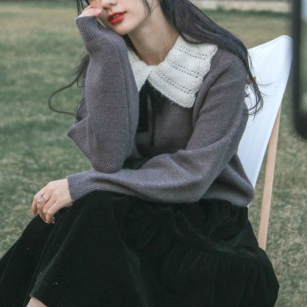sweaters winter knitted sweater women casual sweet long sleeve janpan bow pullover female preppy style loose oversize korean, White;black
sweaters winter knitted sweater women casual sweet long sleeve janpan bow pullover female preppy style loose oversize korean, White;black