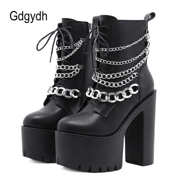 boots gdgydh punk street style platform gothic shoes women fashion metal chain model high heels motorcycle zipper club, Black
boots gdgydh punk street style platform gothic shoes women fashion metal chain model high heels motorcycle zipper club, Black