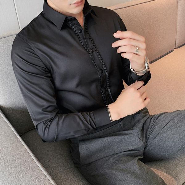 men's casual shirts plus size 4xl long sleeve tuxedo for men clothing 2021 autumn camisas de hombre slim fit chemise homme streetwear, White;black
men's casual shirts plus size 4xl long sleeve tuxedo for men clothing 2021 autumn camisas de hombre slim fit chemise homme streetwear, White;black