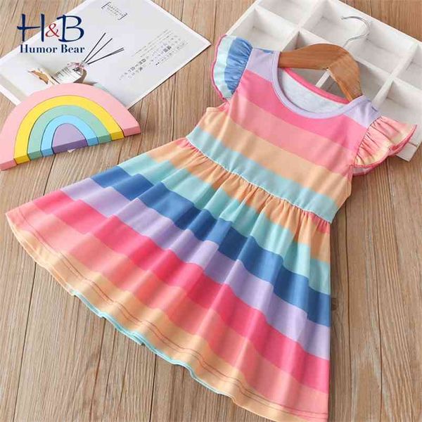 girls dress summer fly sleeve rainbow striped toddler fashion a-line sundress kids clothes 210611, Red;yellow
girls dress summer fly sleeve rainbow striped toddler fashion a-line sundress kids clothes 210611, Red;yellow