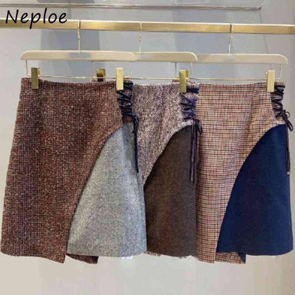 neploe autumn winter new plaid panelled skirts chic irregular patchwork drawstring jupe fashion high waist women skirt 1h143 210423, Black
neploe autumn winter new plaid panelled skirts chic irregular patchwork drawstring jupe fashion high waist women skirt 1h143 210423, Black