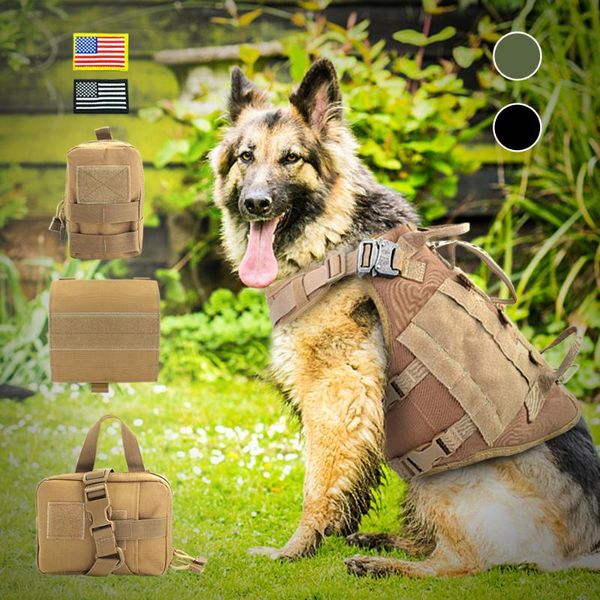 dog collars & leashes strong nylon harness tactical military pet vest harnesses with bag k9 working training vests for medium large dogs
dog collars & leashes strong nylon harness tactical military pet vest harnesses with bag k9 working training vests for medium large dogs