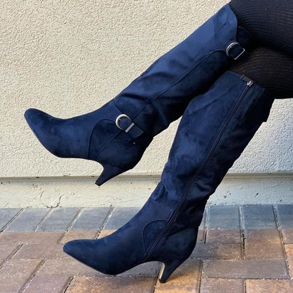 boots autumn winter women buckle strap zipper mid calf pointed toe low heels platform vintage ladies shoes botas mujer, Black
boots autumn winter women buckle strap zipper mid calf pointed toe low heels platform vintage ladies shoes botas mujer, Black