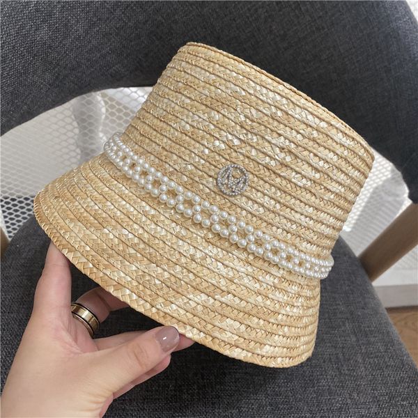 ins net red french pearl straw bucket hat women's summer shading and sun protection versatile small fresh basin hat, Yellow
ins net red french pearl straw bucket hat women's summer shading and sun protection versatile small fresh basin hat, Yellow
