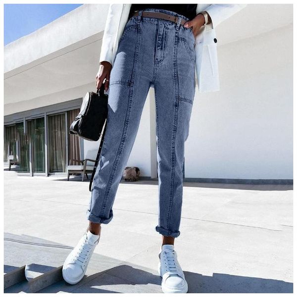 women's jeans vintage ripped hole pencil long pants solid women spring summer casual high waist slim denim trousers streetwears, Blue
women's jeans vintage ripped hole pencil long pants solid women spring summer casual high waist slim denim trousers streetwears, Blue