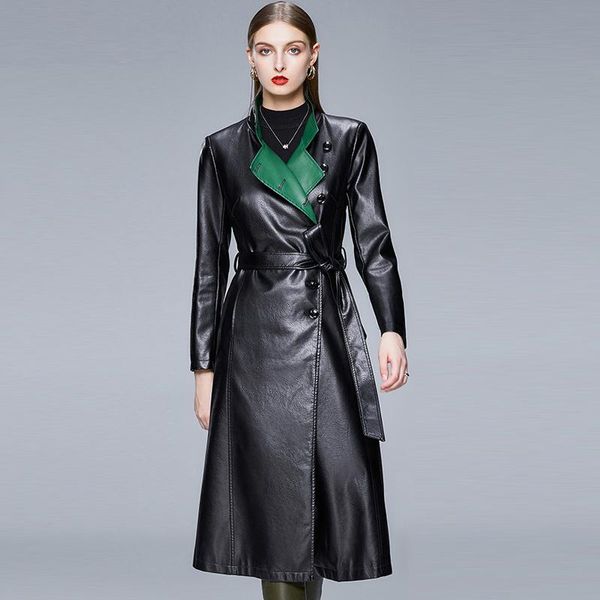 women's trench coats casual coat long windbreaker women korean single breasted with belt solid sleeve pu faux leather outerwear 5xl, Tan;black
women's trench coats casual coat long windbreaker women korean single breasted with belt solid sleeve pu faux leather outerwear 5xl, Tan;black