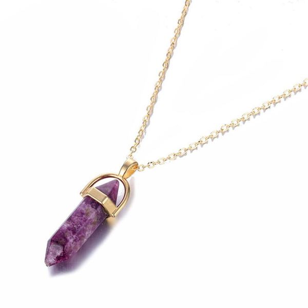 pendant necklaces jewelry for women 2021 vintage jewelry-accessories hexagonal column necklace pink crystal quartz chain, Silver 
pendant necklaces jewelry for women 2021 vintage jewelry-accessories hexagonal column necklace pink crystal quartz chain, Silver