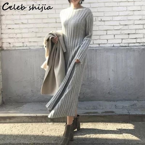 casual dresses gray striped knit maxi dress woman autumn 2021 o-neck elegant long sweater female korean knitted bodycon winter clothing, Black;gray
casual dresses gray striped knit maxi dress woman autumn 2021 o-neck elegant long sweater female korean knitted bodycon winter clothing, Black;gray