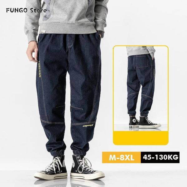 men baggy jeans loose streetwear pants ankle- length black denim trousers hip hop joggers plus size men's, Blue
men baggy jeans loose streetwear pants ankle- length black denim trousers hip hop joggers plus size men's, Blue