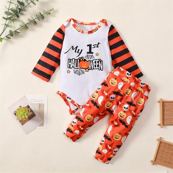 clothing sets halloween baby girls clothes set infant boys long sleeve romper+halloween cartoon pants outfits 3pcs, White
clothing sets halloween baby girls clothes set infant boys long sleeve romper+halloween cartoon pants outfits 3pcs, White