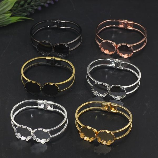 65*60mm fit 20mm diy silver base vintage rose gold blank bracelet tray bezel fashion bohemia wristband setting bangle, Black
65*60mm fit 20mm diy silver base vintage rose gold blank bracelet tray bezel fashion bohemia wristband setting bangle, Black