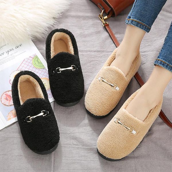 women's plush warm slippers indoor house shoes woman home winter cute artificial fluf female flat slip on comfort, Black
women's plush warm slippers indoor house shoes woman home winter cute artificial fluf female flat slip on comfort, Black
