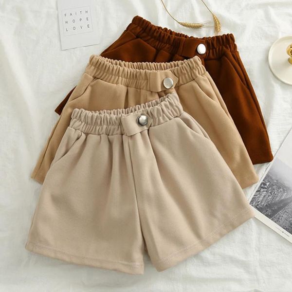 women's shorts casual woolen black women clothes loose straight wide leg feminino autumn winter high waist mujer q5077, White;black
women's shorts casual woolen black women clothes loose straight wide leg feminino autumn winter high waist mujer q5077, White;black