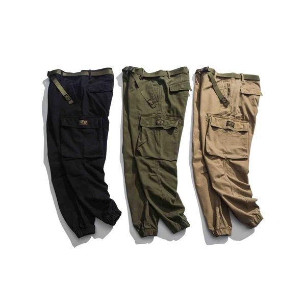 men casual vintage streetwear khaki jogger cargo pants military work men's, Black
men casual vintage streetwear khaki jogger cargo pants military work men's, Black