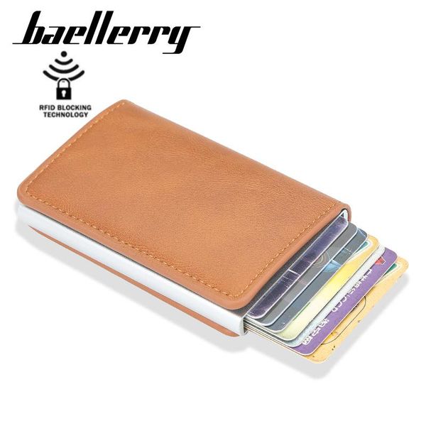 card holders baellerry holder men or women metal rfid vintage aluminium box crazy horse pu leather fashion wallet, Brown;gray
card holders baellerry holder men or women metal rfid vintage aluminium box crazy horse pu leather fashion wallet, Brown;gray