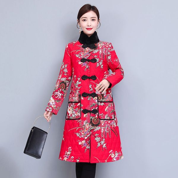 chinese style clothing women trench coats winter windbreakers long jackets cotton robe vintage new year chinese clothing 11879, Red
chinese style clothing women trench coats winter windbreakers long jackets cotton robe vintage new year chinese clothing 11879, Red