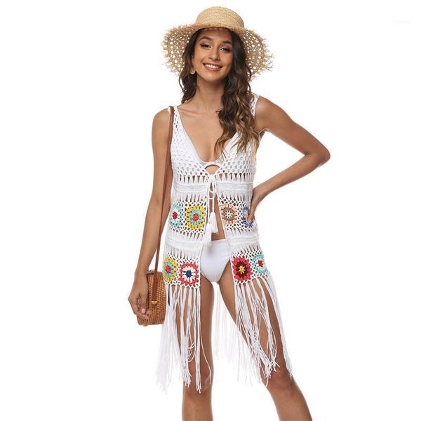 crochet flower beach cover up fringe tunic white knitted tunics for woman 2021 summer women's swimsuit cover-ups beachwear swimwear, White;black
crochet flower beach cover up fringe tunic white knitted tunics for woman 2021 summer women's swimsuit cover-ups beachwear swimwear, White;black