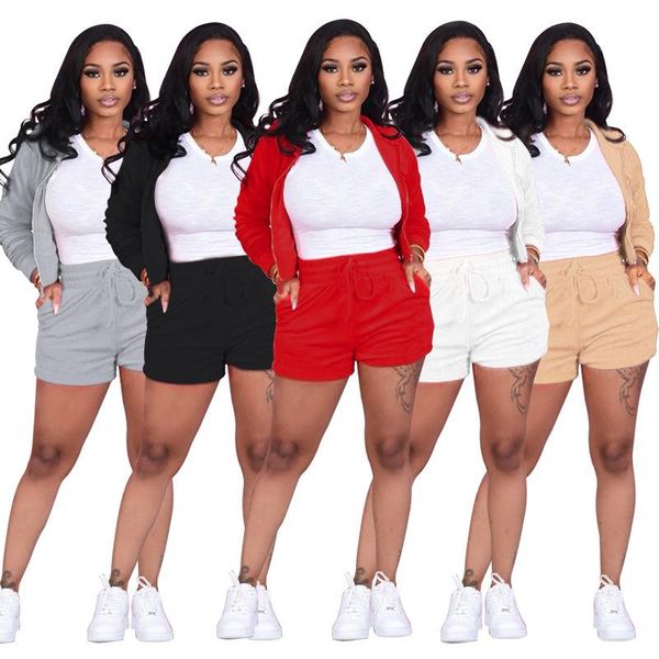 women's tracksuits fashion two-piece zipper hooded sports casual long sleeve shorts set jogger yoga tracksuit 2021 nwe, Gray
women's tracksuits fashion two-piece zipper hooded sports casual long sleeve shorts set jogger yoga tracksuit 2021 nwe, Gray