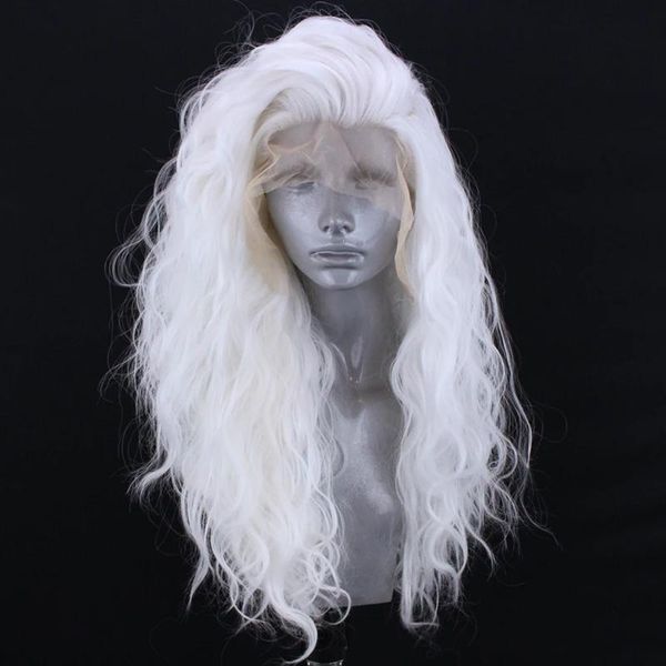 synthetic wigs white blonde body wave lace front for women half hand tied heat resistant fiber hair natural hairline, Black
synthetic wigs white blonde body wave lace front for women half hand tied heat resistant fiber hair natural hairline, Black