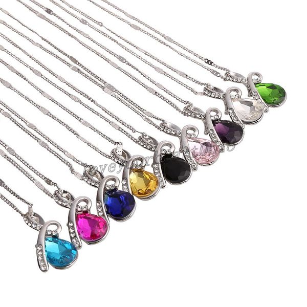 simple women neck chain fashion blue crystal water drop choker pendant necklace for women birthday party clavicle chain jewelry, Silver
simple women neck chain fashion blue crystal water drop choker pendant necklace for women birthday party clavicle chain jewelry, Silver