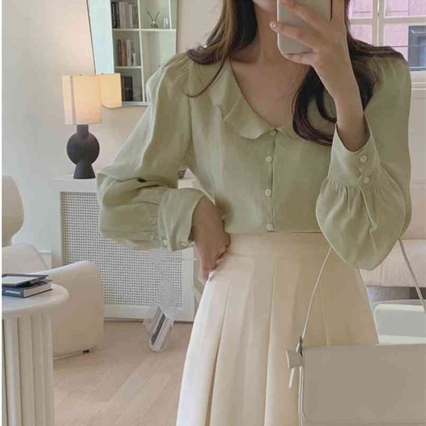 s-xl girls spring fall blouse womens shirt long sleeves bud skirts high waist two piece set women 210423, White
s-xl girls spring fall blouse womens shirt long sleeves bud skirts high waist two piece set women 210423, White