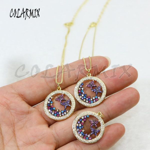 pendant necklaces 4 pcs zircon butterfly round jewelry necklace colorful 5673, Silver
pendant necklaces 4 pcs zircon butterfly round jewelry necklace colorful 5673, Silver