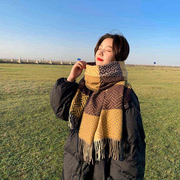 scarves autumn and winter imitation cashmere color matching lattice thickened warm tassel scarf for women's british fashion bib, Blue;gray
scarves autumn and winter imitation cashmere color matching lattice thickened warm tassel scarf for women's british fashion bib, Blue;gray