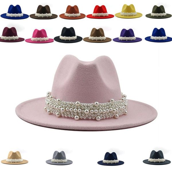 stingy brim hats women winter pearl belt felt panama formal white wide vintage men caps fedora, Blue;gray
stingy brim hats women winter pearl belt felt panama formal white wide vintage men caps fedora, Blue;gray