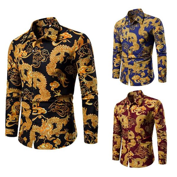 men's casual shirts long loose shirt printed lapel size sleeved large men, White;black
men's casual shirts long loose shirt printed lapel size sleeved large men, White;black