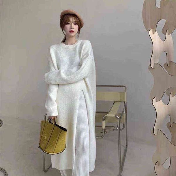 luxury dress korean women's personalized thickened high waist split fashion long sweater knitted dresses, Black;gray
luxury dress korean women's personalized thickened high waist split fashion long sweater knitted dresses, Black;gray