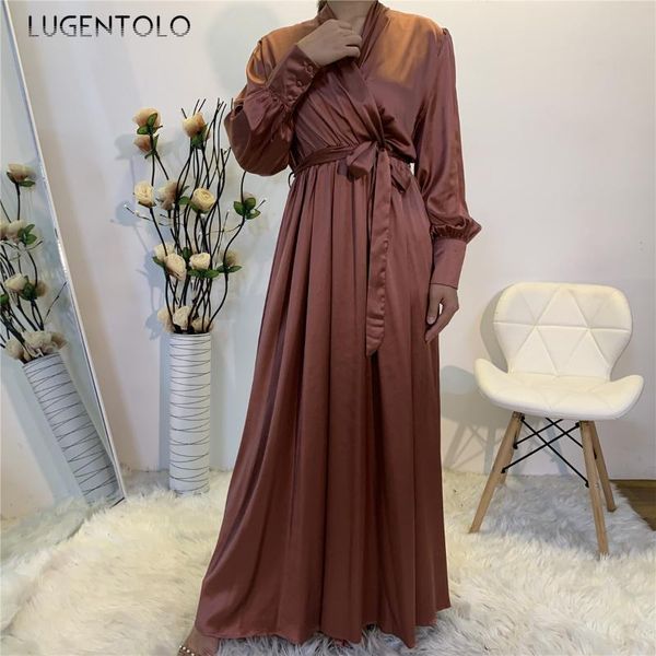 casual dresses lugentolo women's elegant dress long sleeve fashion muslim turkey v-neck loose solid abaya lady maxi, Black;gray
casual dresses lugentolo women's elegant dress long sleeve fashion muslim turkey v-neck loose solid abaya lady maxi, Black;gray