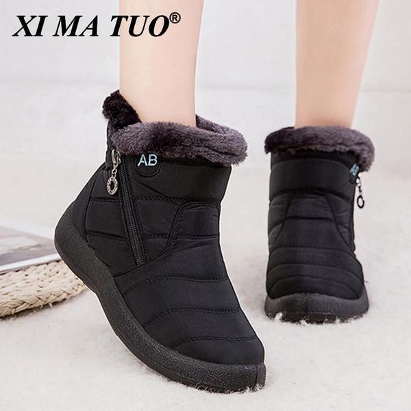 boots rimocy thick warm plush waterproof woman snow women plus size 43 non slip platform ankle winter cotton padded shoes, Black
boots rimocy thick warm plush waterproof woman snow women plus size 43 non slip platform ankle winter cotton padded shoes, Black