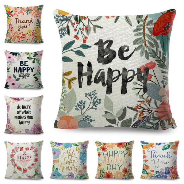 cushion/decorative pillow nordic style cushion cover decor plant floral print pillowcase for sofa home car flower be happy case 45x45cm
cushion/decorative pillow nordic style cushion cover decor plant floral print pillowcase for sofa home car flower be happy case 45x45cm