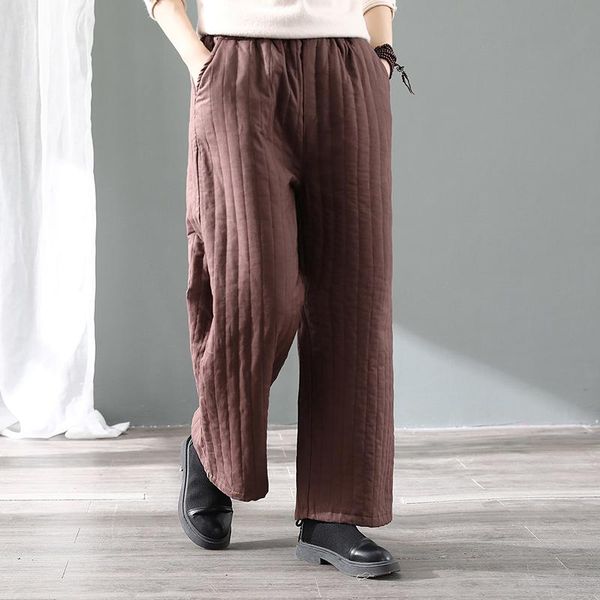women's pants & capris winter wide leg women 2021 elastic waist vintage warm cotton-padded loose trousers yoyikamomo, Black;white
women's pants & capris winter wide leg women 2021 elastic waist vintage warm cotton-padded loose trousers yoyikamomo, Black;white