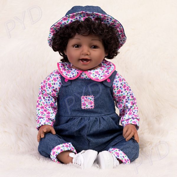23 inch lifelike reborn baby dolls african american girl vinyl silicone doll dark/tan skin newborn babies xmas bday gifts
23 inch lifelike reborn baby dolls african american girl vinyl silicone doll dark/tan skin newborn babies xmas bday gifts