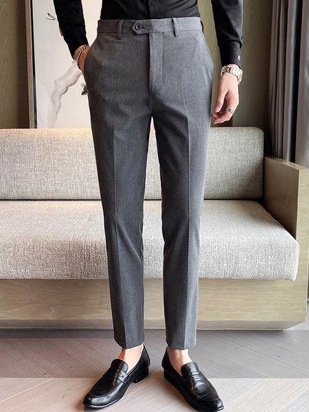 men's suits & blazers 2021 spring autumn men solid color dress pants slim straight casual suit male business little feet f139, White;black
men's suits & blazers 2021 spring autumn men solid color dress pants slim straight casual suit male business little feet f139, White;black