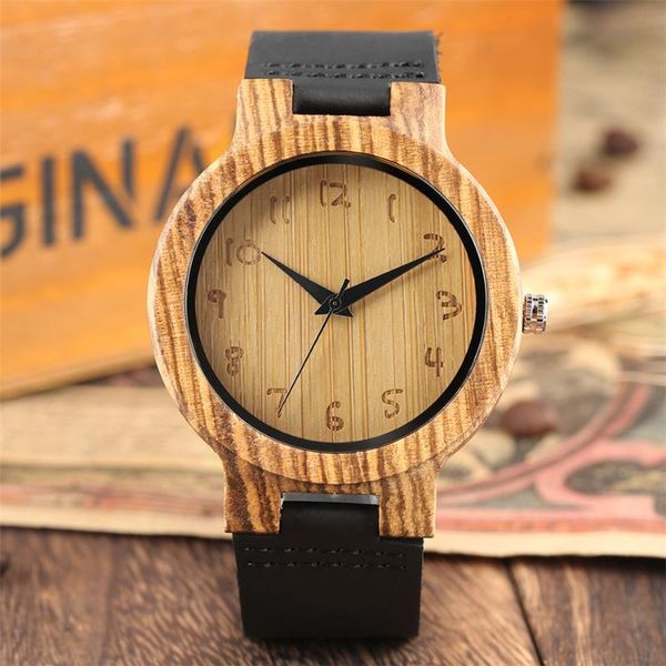 wristwatches engraved arabic numeral display men's wood watches black genuine leather watch band natural mens quartz wristwatch, Slivery;brown
wristwatches engraved arabic numeral display men's wood watches black genuine leather watch band natural mens quartz wristwatch, Slivery;brown