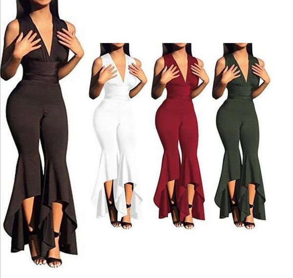 women's jumpsuits & rompers 2021 summer europe and the united states ladies asymmetrical backless jumpsuit, Black;white
women's jumpsuits & rompers 2021 summer europe and the united states ladies asymmetrical backless jumpsuit, Black;white