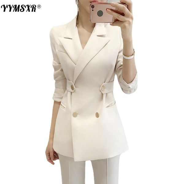 women's suits & blazers 2021 autumn and winter professional suit pants two-piece slim double-breasted elegant ladies jacket fashion tro, White;black
women's suits & blazers 2021 autumn and winter professional suit pants two-piece slim double-breasted elegant ladies jacket fashion tro, White;black