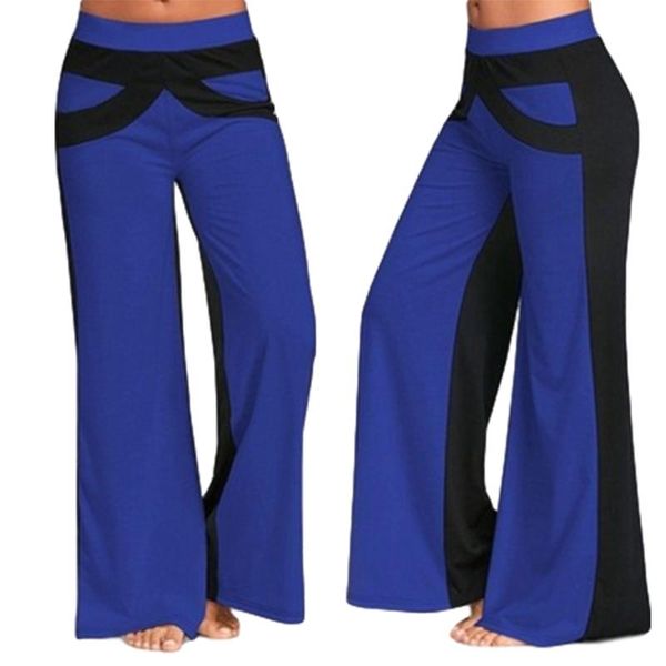 women autumn outfits color-matching middle waist full-length wide-leg pants for ladies white/grey/blue women's & capris, Black;white
women autumn outfits color-matching middle waist full-length wide-leg pants for ladies white/grey/blue women's & capris, Black;white