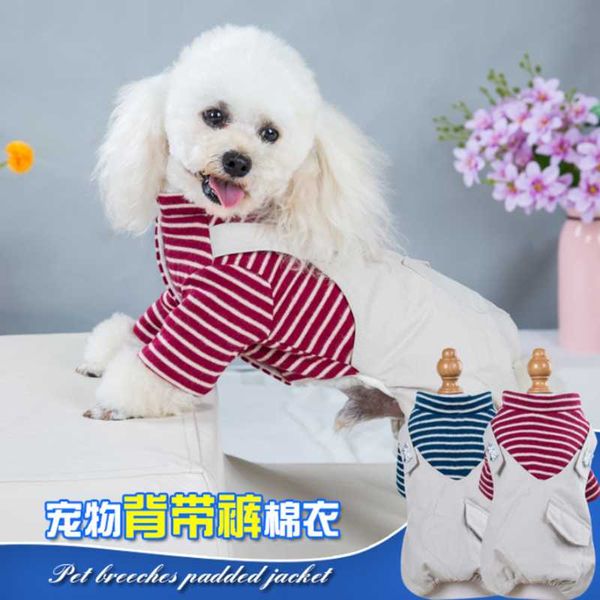 dog apparel one-piece clothes autumn and winter stripes thick color striped teddy small pet cotton coat
dog apparel one-piece clothes autumn and winter stripes thick color striped teddy small pet cotton coat