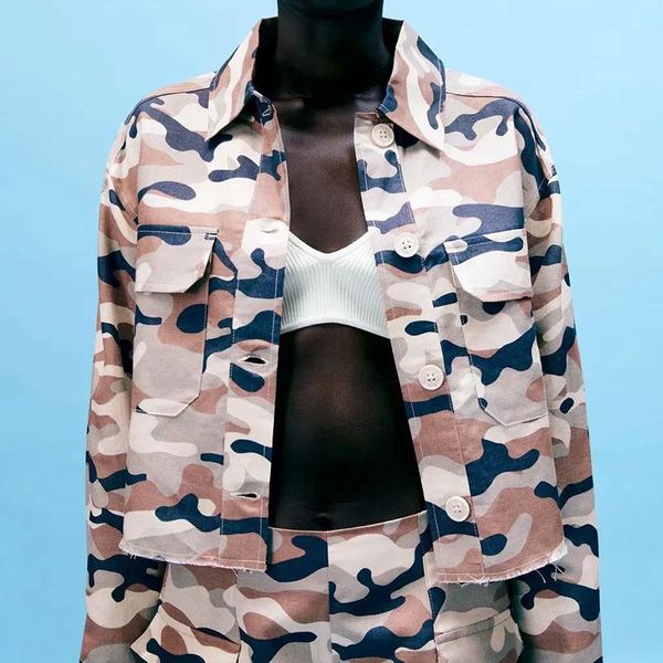 women's jackets spring 2021 fashion jacket lapel camouflage short casual workwear, Black;brown
women's jackets spring 2021 fashion jacket lapel camouflage short casual workwear, Black;brown