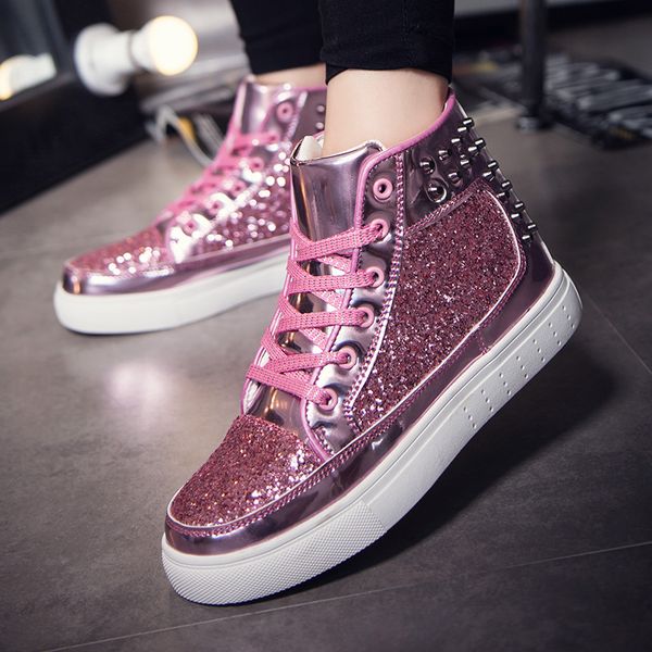 fashion autumn high casual shoes pink mirror sequins womens vulcanized shoes comfortable shiny glitter shoes zapatos mujer
fashion autumn high casual shoes pink mirror sequins womens vulcanized shoes comfortable shiny glitter shoes zapatos mujer