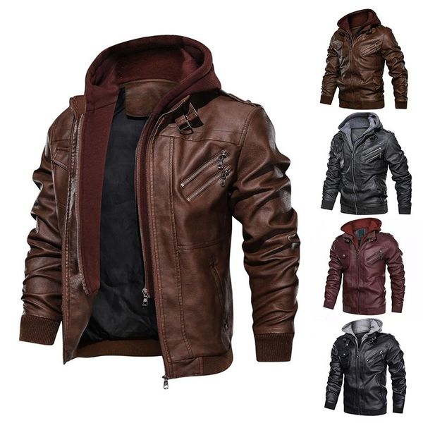 men's jackets winter jacket leather outerwear fleece coat parkas pu thick skin cycling windbreaker hoodies clothing, Black;brown
men's jackets winter jacket leather outerwear fleece coat parkas pu thick skin cycling windbreaker hoodies clothing, Black;brown