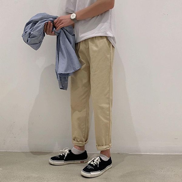 men's pants straight loose wide-leg 3 colors korean style trend boys summer all-match casual ankle-length trousers, Black
men's pants straight loose wide-leg 3 colors korean style trend boys summer all-match casual ankle-length trousers, Black