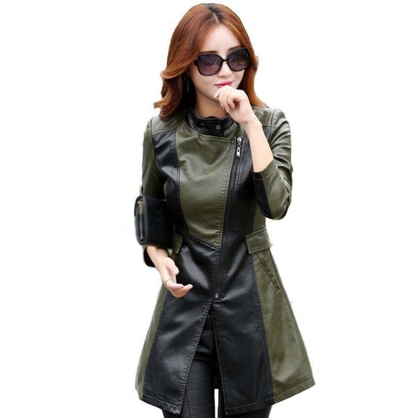 women's leather & faux plus size 5xl autumn women winter casual fashion jacket female slim ladies pu outerwear long trench coat x, Black
women's leather & faux plus size 5xl autumn women winter casual fashion jacket female slim ladies pu outerwear long trench coat x, Black