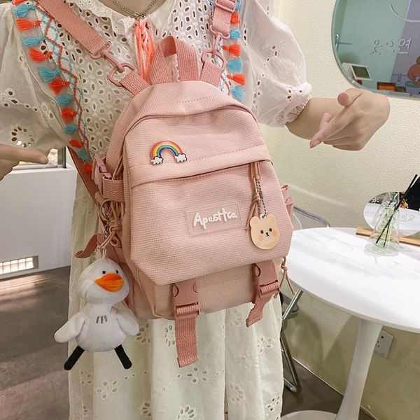 school bags est solid color cute girls multi-function small backpack for women 2021 mini bag kawaii shoulders rucksack mochila mujer
school bags est solid color cute girls multi-function small backpack for women 2021 mini bag kawaii shoulders rucksack mochila mujer